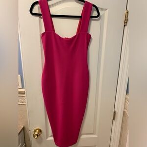 Nookie midi dress dark pink size small